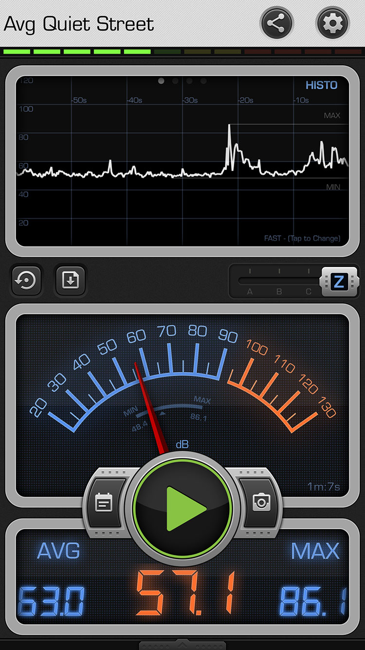 Sound level meter app
